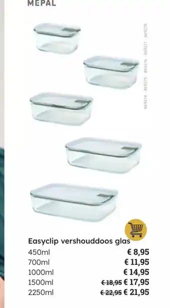 MEPAL Easyclip vershouddoos glas 450ml