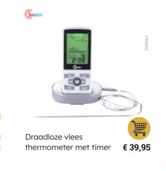 Multi bazar Draadloze vlees thermometer met timer aanbieding