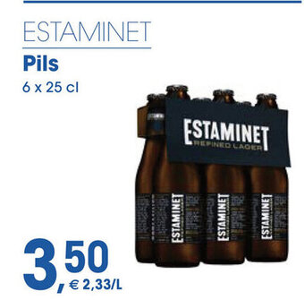 Prik en Tik ESTAMINET Pils 6 x 25 cl aanbieding