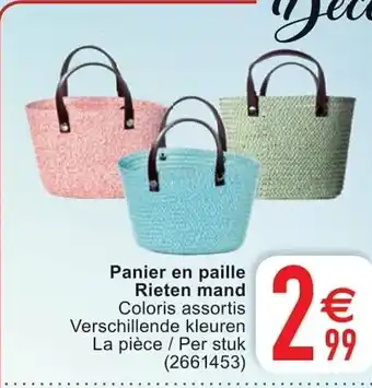 Cora Panier en paille Rieten mand aanbieding