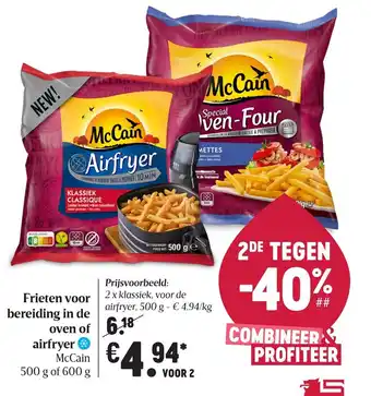 Delhaize Frieten voor bereiding in de oven of airfryer aanbieding