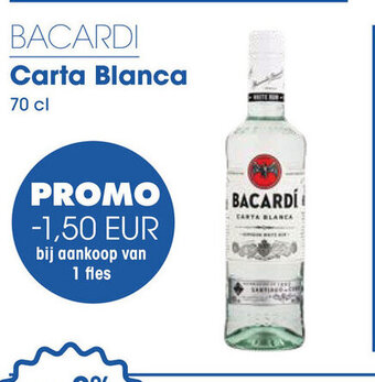 Prik en Tik BACARDI Carta Blanca 70 cl aanbieding