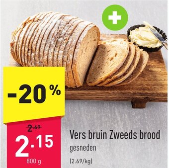 ALDI Vers bruin Zweeds brood 800 g aanbieding