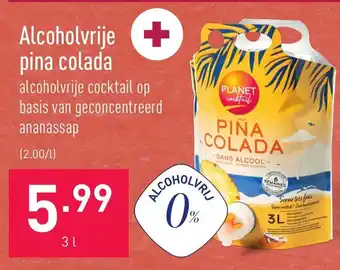 ALDI Alcoholvrije + pina colada 3 L aanbieding