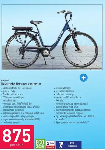 ALDI MINERVAⓇ Elektrische fiets met voormotor aanbieding