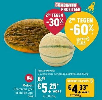Delhaize Meloen charentais aanbieding