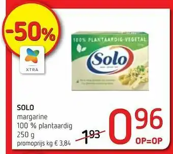 Solo margarine 100 % plantaardig