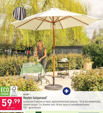 ALDI BELAVI Houten tuinparasol aanbieding