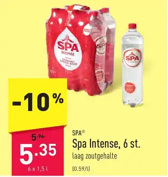 ALDI SPA Spa Intense, 6 st. laag zoutgehalte aanbieding