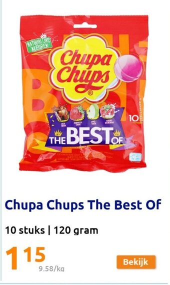Action Chupa Chups The Best Of 10 stuks | 120 gram aanbieding