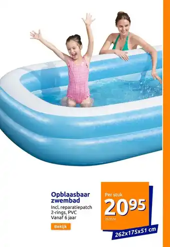 Action Opblaasbaar zwembad aanbieding