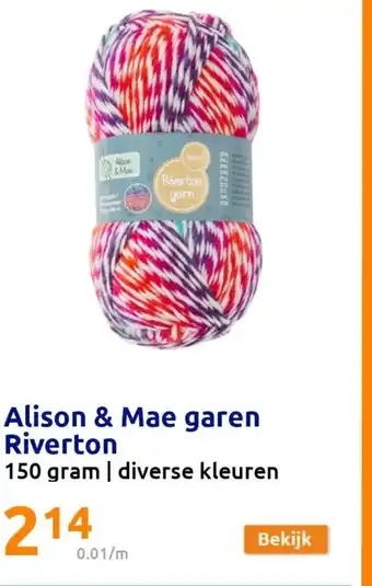 Action Alison & Mae garen Riverton 150 gram | diverse kleuren aanbieding