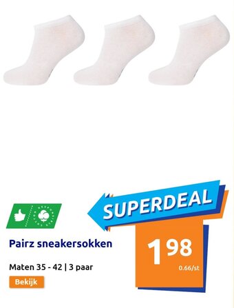 Action Pairz sneakersokken Maten 35-42 | 3 paar aanbieding
