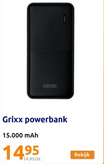 Action Grixx powerbank aanbieding