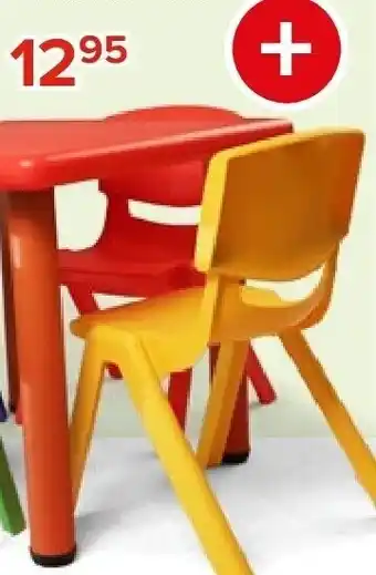 Euroshop Kinderstoeltje 30 cm groen, rood, geel, blauw aanbieding