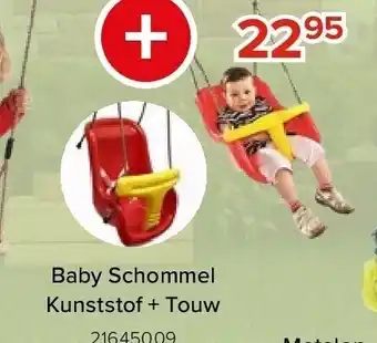 Euroshop Baby schommel kunststof + touw aanbieding