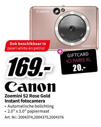 Canon Zoemini S2 Rose Gold Instant fotocamera