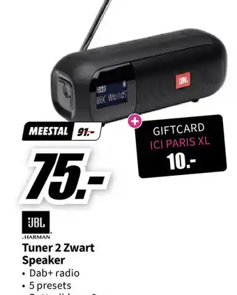 MediaMarkt JBL Tuner 2 Zwart Speaker aanbieding
