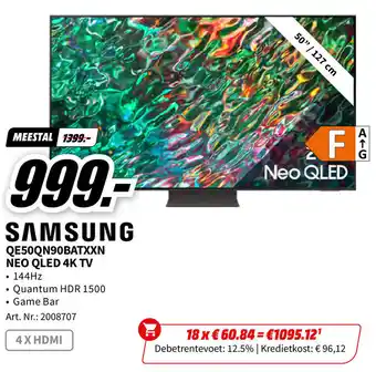 MediaMarkt SAMSUNG QE50QN90BATXXN NEO QLED 4K TV aanbieding