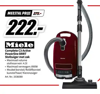 MediaMarkt Miele Complete C3 Active Powerline BRRT Stofzuiger met zak aanbieding