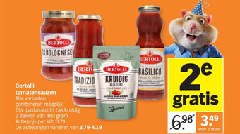 Albert Heijn Bertolli tomatensauzen aanbieding