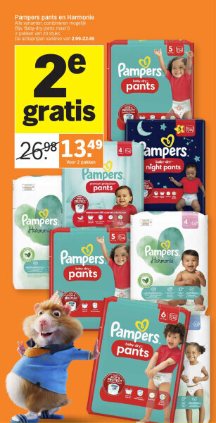 Albert Heijn Pampers pants en harmonie aanbieding
