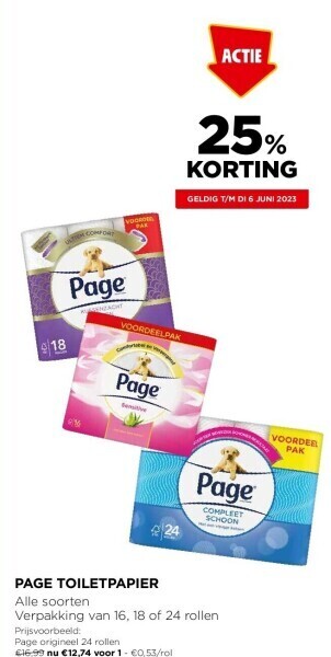 Jumbo Page toiletpapier aanbieding