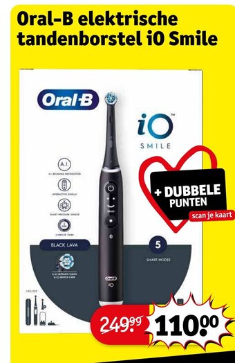 Kruidvat Oral-B elektrische tandenborstel i0 Smile aanbieding