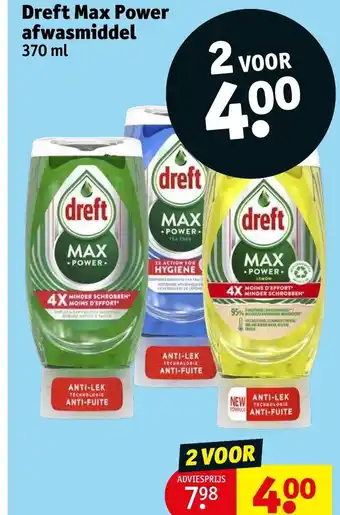 Kruidvat Dreft Max Power afwasmiddel 370 ml aanbieding