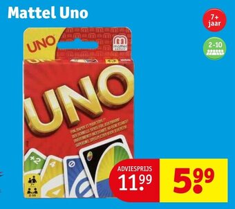 Kruidvat Mattel Uno aanbieding