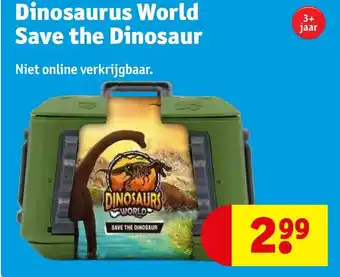 Kruidvat Dinosaurus World Save the Dinosaur aanbieding