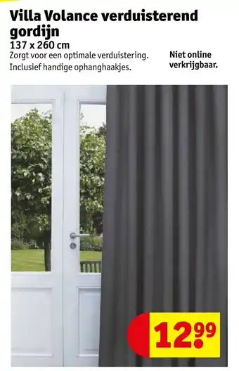 Kruidvat Villa Volance verduisterend gordijn 137x260CM aanbieding