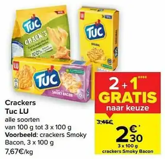 Tuc lu crackers smoky bacon