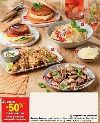 Carrefour Market Vegetarische producten garden gourmet sensational filet pieces mediterranean seasoning aanbieding