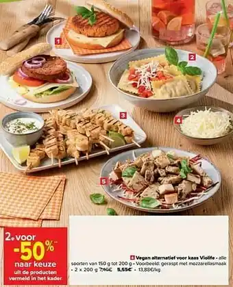 Carrefour Market Vegan alternatief voor kaas violife geraspt met mozzarellasmaak aanbieding