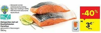 Carrefour Market Zalmporties met vel kwaliteitsketen carrefour aanbieding