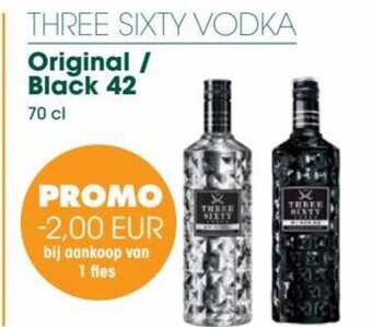 THREE SIXTY VODKA Original / Black 42 70 cl