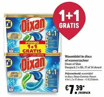 Wasmiddel in discs dixan extreme power 4 in 1