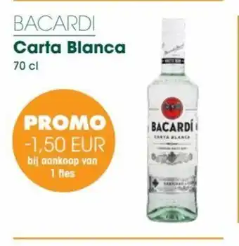 Prik en Tik BACARDI Carta Blanca 70cl aanbieding