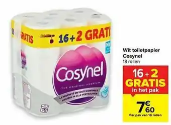 Wit toiletpapier cosynel