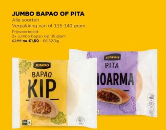 Jumbo Jumbo bapao of pita aanbieding