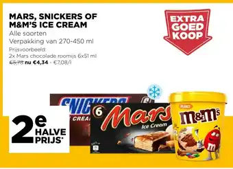 Jumbo Mars, snickers of M&M's icecream aanbieding