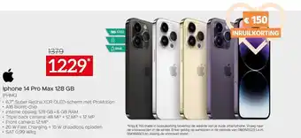 Selexion Apple Iphone 14 Pro Max 128 GB IPHMQ aanbieding