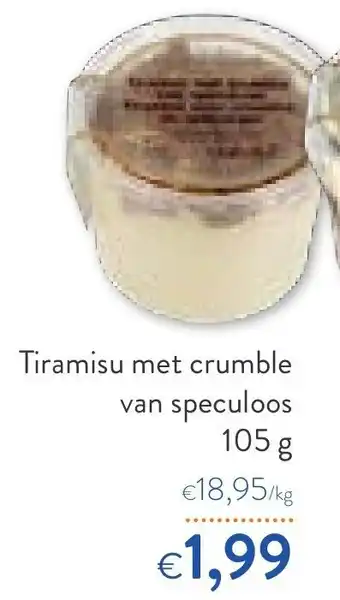 OKay Tiramisu met crumble van speculoos 105 gram aanbieding