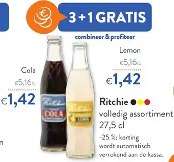 OKay Ritchie cola of lemon 27,5 cl aanbieding