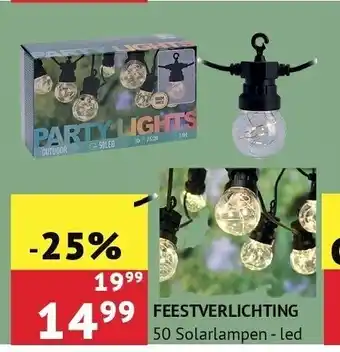 Feestverlichting 50 solarlampen - led