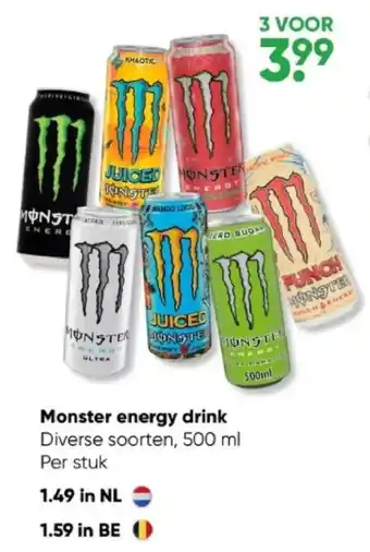 Big Bazar Monster energy drink aanbieding