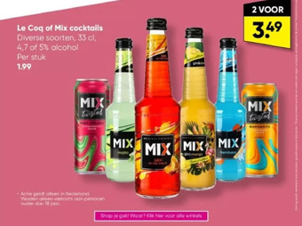 Le cog of mix cocktails