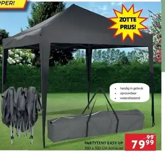 Partytent easy up 300 x 300 cm antraciet