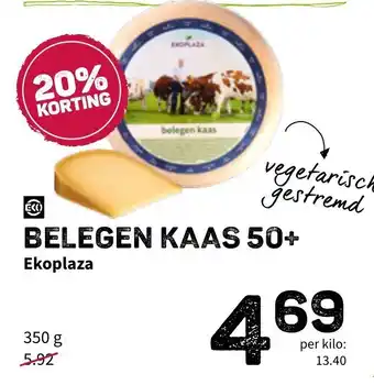 Ekoplaza Belegen kaas 50+ Ekoplaza 350g aanbieding